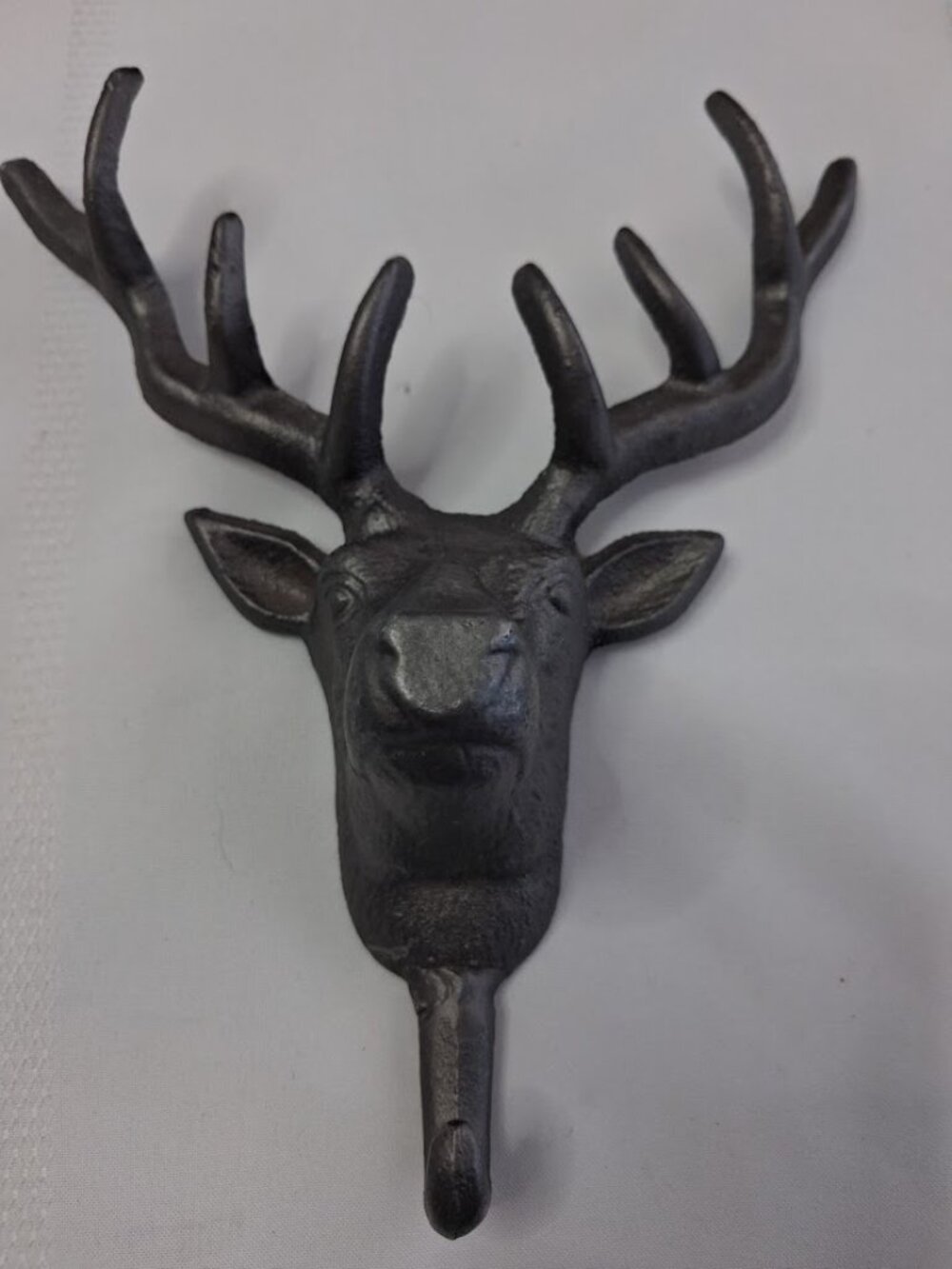 Vintage Cast Iron Deer Head Wall Hook - Picture 2 of 10